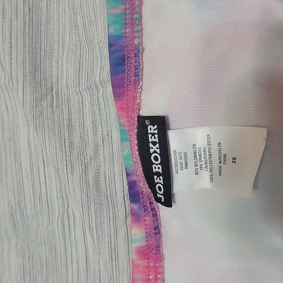 JOE BOXER, swimsuit,  2X, multi color, white, pink, purpl🩱, 2 pieces - Picture 5 of 5